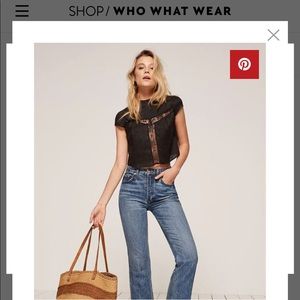 ISO reformation Top in white or black!